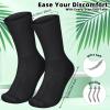 Silicherry 4 Pairs Cotton Soft Eczema Socks Black Hydrating Moisturizing Therapy Cotton Socks Eczema Relief for Adult Wet Wrap Non Itch Soft Feet Treatment view 2