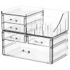 SUOXING Clear Acrylic Makeup Organizer for Vanity,Bathroom,Dresser,5 Drawer Make up Organizers for Counter,Plastic Countertop Makeup Storage for Beauty,Hair Accessory,Brush,Cosmetic,Skincare Organizer view 1