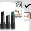 MEICOLY 3PCS Black White and Green Face Body Paint Stick,Waterproof Eye Black Baseball Softball Football,Face Paint Stick for Halloween SFX Cosplay Makeup view 2