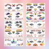 10 Sheets Pride Tattoos, 6.3x2.56 Inch Rainbow Temporary Tattoos Rainbow Face Tattoo Pride Eyes Tattoos for Pride Festivals Party Decoration view 4