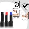 MEICOLY 3Pcs Royal Blue Black Red Face Body Paint Stick,Face Paint for Halloween SFX Devil Cosplay Makeup,Body Paint for Adults Kids,Waterproof Eye Black for Baseball/Football/Softball,Blue+Black+Red view 2