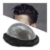 Toupee Men's Toupee Full PU Base Male Hair Prosthesis 0.12mm Injected Thin Skin Hairpieces 6" Indian Hair System Male Toupee Hair Units Mens Wigs ( Color : 6 INCHES-1B#-120%-FREE , Size : 8x10 ) view 1