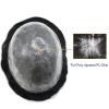 Toupee Men's Toupee Full PU Base Male Hair Prosthesis 0.12mm Injected Thin Skin Hairpieces 6" Indian Hair System Male Toupee Hair Units Mens Wigs ( Color : 6 INCHES-1B#-120%-FREE , Size : 8x10 ) view 3