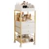 ZQUYAJ Makeup Organizer Storage Cart, Large Skincare organizers, Makeup Stand with Drawers, Makeup Vanity Organizer Cosmetics Display Cases Holder for Skin Care Nail Polish Perfume Makeup Brush (Gold) view 1