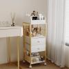 ZQUYAJ Makeup Organizer Storage Cart, Large Skincare organizers, Makeup Stand with Drawers, Makeup Vanity Organizer Cosmetics Display Cases Holder for Skin Care Nail Polish Perfume Makeup Brush (Gold) view 2