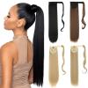 Ponytail Hair Extension 22-32 Inch Synthetic Hair Extensions Pony Tail Fiber Heat-Resistant Curly Hair with Ponytail Fake Hair Chip-in Hair Ponytail Hairpiece (Color : F8-613, Size : 22inches) view 2
