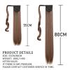 Ponytail Hair Extension 22-32 Inch Synthetic Hair Extensions Pony Tail Fiber Heat-Resistant Curly Hair with Ponytail Fake Hair Chip-in Hair Ponytail Hairpiece (Color : F8-613, Size : 22inches) view 3