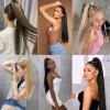 Ponytail Hair Extension 22-32 Inch Synthetic Hair Extensions Pony Tail Fiber Heat-Resistant Curly Hair with Ponytail Fake Hair Chip-in Hair Ponytail Hairpiece (Color : F8-613, Size : 22inches) view 4