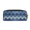 FRESQA Gradient Blue Denim Print Portable Mini Makeup Bag,Versatile And Compact,Perfect For Your Essentials view 2