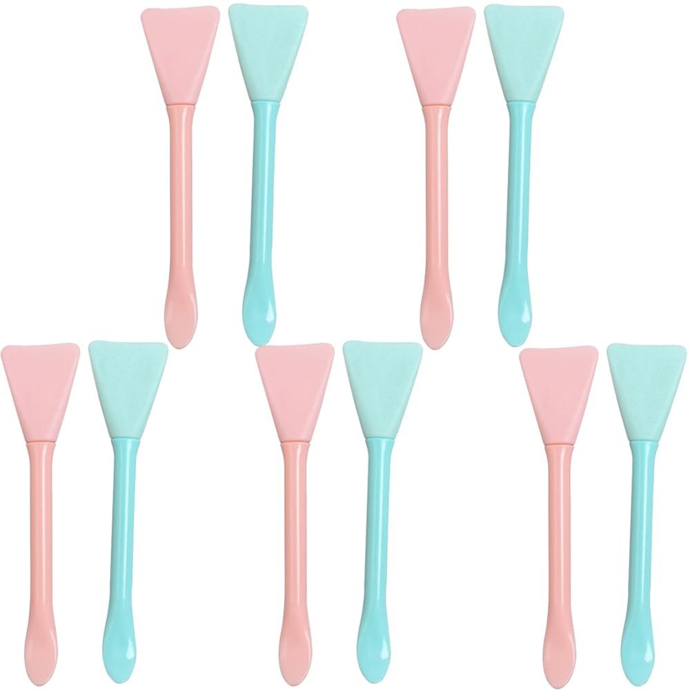 10 Pcs Double Head Facial Mask Brush Silicone Face Mask Brush Applicator Reusable Makeup Spatula Skin Care Brushes For Cream Clay Mud Mask