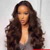 13X4 Brown lace wig Female Brazilian Body Wave Human Hair Wigs For Women Glueless 13X6 Hd Lace F Wig view 1