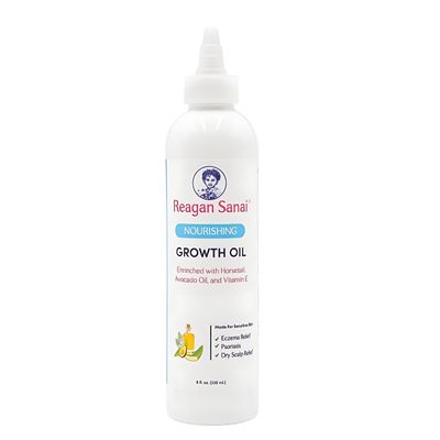 Reagan Sanai Nourishing Natural Hair Growth Oil 8 oz Organic Hair Oil made with Pure Essential Oils for Hair Regrowth - Dry Scalp Treatment For Longer, Thicker, Soft, Shiny and Healthy Hair