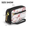 FRESQA Delicate Cherry Blossoms Print Portable Mini Makeup Bag,Versatile And Compact,Perfect For Your Essentials view 3