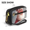 FRESQA Cartoon Santa Claus Print Portable Mini Makeup Bag,Versatile And Compact,Perfect For Your Essentials view 3