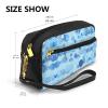 FRESQA Blue Polka Dot Print Print Portable Mini Makeup Bag,Versatile And Compact,Perfect For Your Essentials view 3
