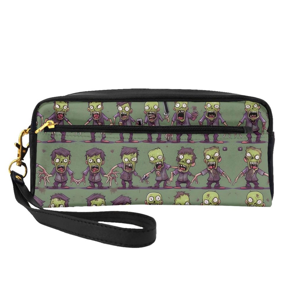 FRESQA Many Zombie Print Portable Mini Makeup Bag,Versatile And Compact,Perfect For Your Essentials
