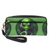 FRESQA Green Alien Print Portable Mini Makeup Bag,Versatile And Compact,Perfect For Your Essentials view 1