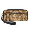 FRESQA Ancient Map World Globe Print Portable Mini Makeup Bag,Versatile And Compact,Perfect For Your Essentials view 1