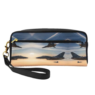 FRESQA Aircraft Fighter Jets Print Portable Mini Makeup Bag,Versatile And Compact,Perfect For Your Essentials