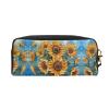 FRESQA Oil Painting Sunflower Print Portable Mini Makeup Bag,Versatile And Compact,Perfect For Your Essentials view 2