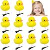 10 Pcs Duck Hair Clips, Yellow Duck Hair Clips for Adults and Children Kawaii Cartoon Duck Hair Accessories for School Home Party Props view 1