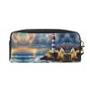 FRESQA Lighthouse Diamond Paint Print Portable Mini Makeup Bag,Versatile And Compact,Perfect For Your Essentials view 2