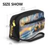 FRESQA Lighthouse Diamond Paint Print Portable Mini Makeup Bag,Versatile And Compact,Perfect For Your Essentials view 3