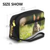 FRESQA Bunny Rabbits Print Portable Mini Makeup Bag,Versatile And Compact,Perfect For Your Essentials view 3