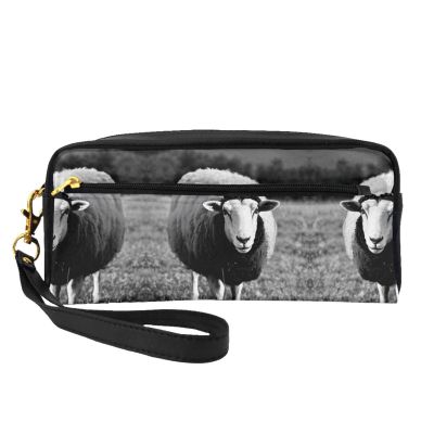 FRESQA Cute Sheep Lamb Print Portable Mini Makeup Bag,Versatile And Compact,Perfect For Your Essentials