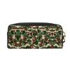 FRESQA Aniaml Camouflage Green Print Portable Mini Makeup Bag,Versatile And Compact,Perfect For Your Essentials view 2
