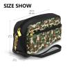 FRESQA Aniaml Camouflage Green Print Portable Mini Makeup Bag,Versatile And Compact,Perfect For Your Essentials view 3