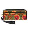 FRESQA Poppy Flowers Print Portable Mini Makeup Bag,Versatile And Compact,Perfect For Your Essentials view 1