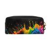 FRESQA Paint Splatter Backdrop Print Portable Mini Makeup Bag,Versatile And Compact,Perfect For Your Essentials view 2