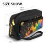 FRESQA Paint Splatter Backdrop Print Portable Mini Makeup Bag,Versatile And Compact,Perfect For Your Essentials view 3