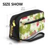 FRESQA Lovely Strawberry Print Portable Mini Makeup Bag,Versatile And Compact,Perfect For Your Essentials view 3
