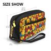 FRESQA Colorful Brick Print Portable Mini Makeup Bag,Versatile And Compact,Perfect For Your Essentials view 3
