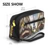 FRESQA Paris Street Scene Eiffel Tower Print Portable Mini Makeup Bag,Versatile And Compact,Perfect For Your Essentials view 3