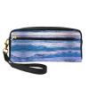 FRESQA Beach Sunset Ocean Waves Print Portable Mini Makeup Bag,Versatile And Compact,Perfect For Your Essentials view 1