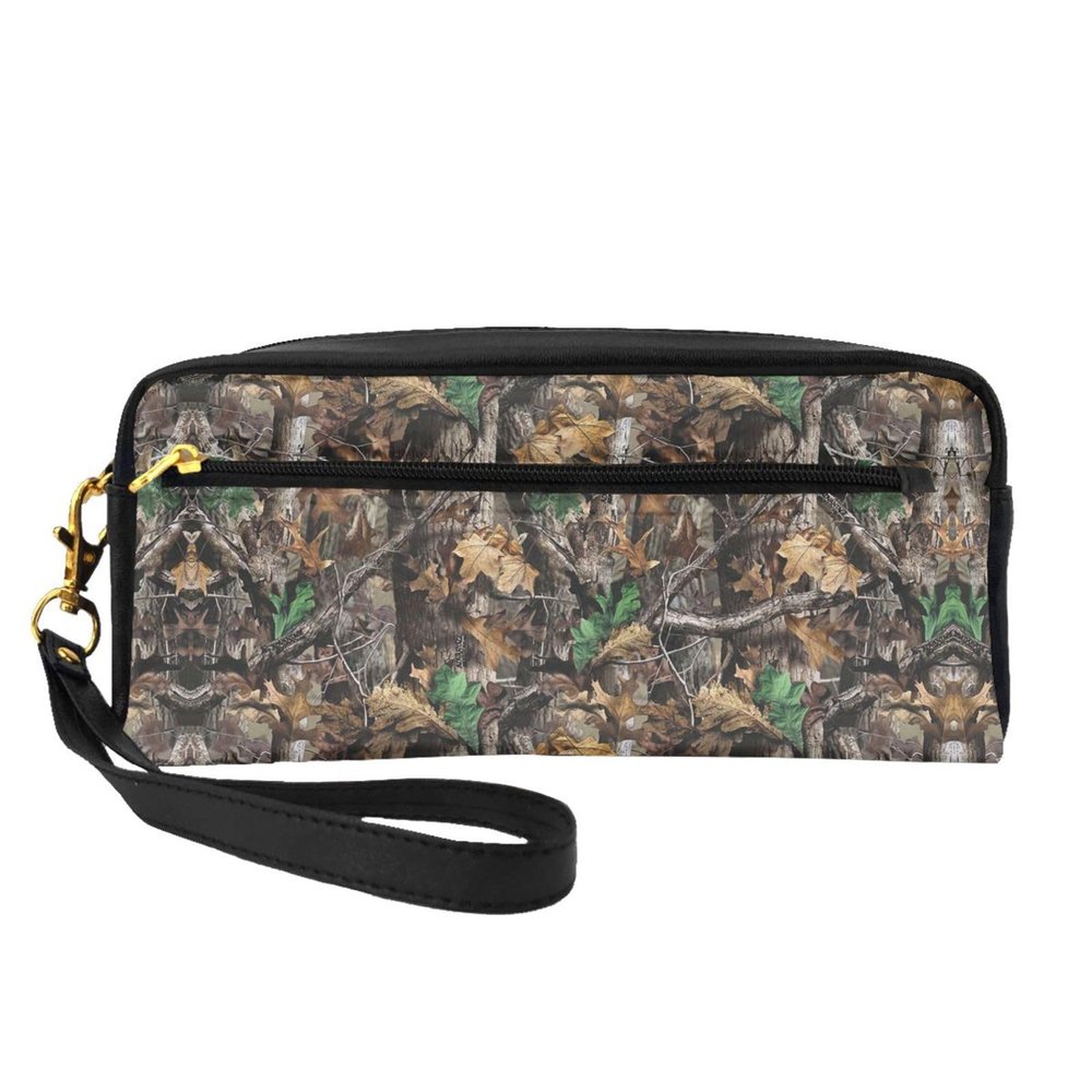 FRESQA Cold Tree Camouflage Print Portable Mini Makeup Bag,Versatile And Compact,Perfect For Your Essentials