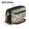 FRESQA Chicken Prints Print Portable Mini Makeup Bag,Versatile And Compact,Perfect For Your Essentials view 3