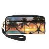 FRESQA Coconut Beach Sunset Hammock Print Portable Mini Makeup Bag,Versatile And Compact,Perfect For Your Essentials view 1