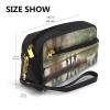 FRESQA Fishing Lake Fishermen Print Portable Mini Makeup Bag,Versatile And Compact,Perfect For Your Essentials view 3