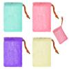 4 Pack Soap Savers for Bar Soap Exfoliating Net Mesh for Shower Holder Mesh Foaming bag for Bath and Shower(4 Colors, 5.5 x 3.5 In) view 1