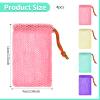 4 Pack Soap Savers for Bar Soap Exfoliating Net Mesh for Shower Holder Mesh Foaming bag for Bath and Shower(4 Colors, 5.5 x 3.5 In) view 2