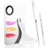 4 Pcs Makeup Spatula Set, Stainless Steel Cosmetic Makeup Palette, Korean Mixing Palette Foundation Cosmetic Skin Care Tool view 1