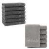 Arkwright Makeup Remover Wash Cloths (Grey) and Cotton Luxury Hand Towels (Dark Grey) view 1