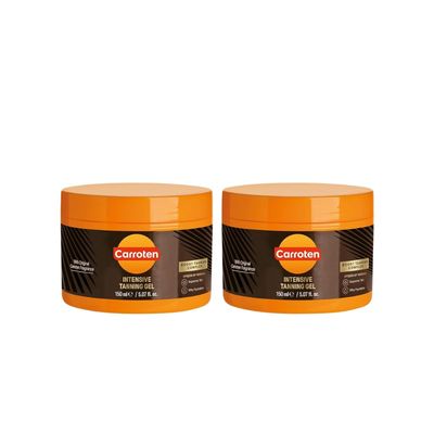 Carroten Intensive Tanning Gel | Browning Tan Accelerator | Non-Greasy, Water-Resistant with Carrot and Coconut Oil | Vitamin A & E For Moisture & Hydration | 5 Fl Oz (Pack of 2)