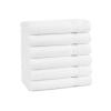 Arkwright Makeup Remover Wash Cloths (Black with White Piping) and Cotton Luxury Hand Towels (White) view 3