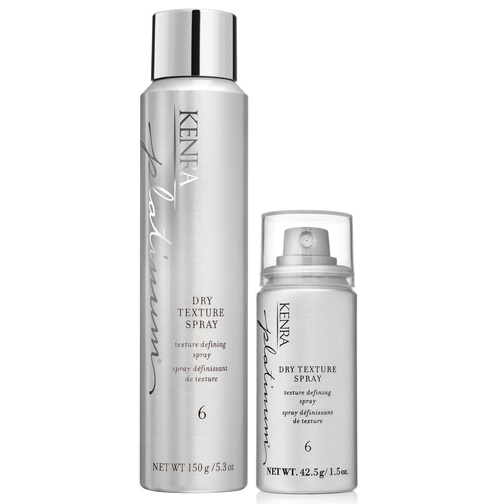 Kenra Platinum Dry Texture Spray 6 Bundle | Texture Defining Styler| Increases Texture & Fullness| Absorbs Oils & Impurities| Ultra-Lightweight, Non-Drying Formulation| All Hair Types| 5.3 oz + 1.5 oz
