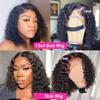 180% Density Deep Wave Bob Wig 13x4 HD Lace Frontal Wig Human Hair Brazilian Remy Hair Short Curly Wig Pre Plucked With Baby Hair Glueless Wig For Black Women 8Inch view 4